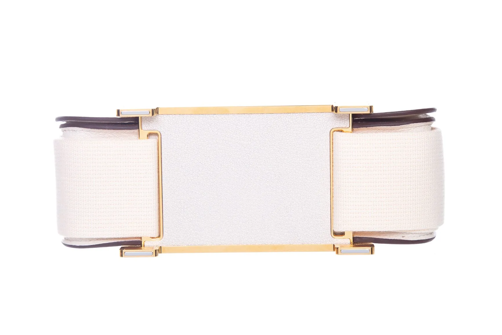 Hermès Cream Chevre Mysore Geta Handbag