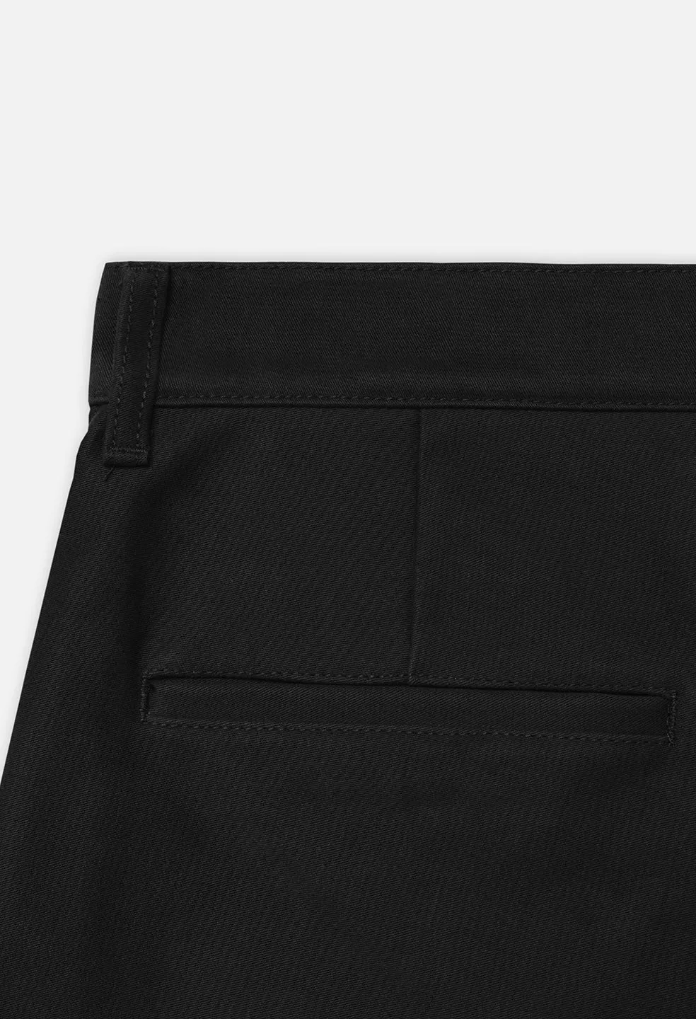 High Rise Straight Moleskin Pant / Black