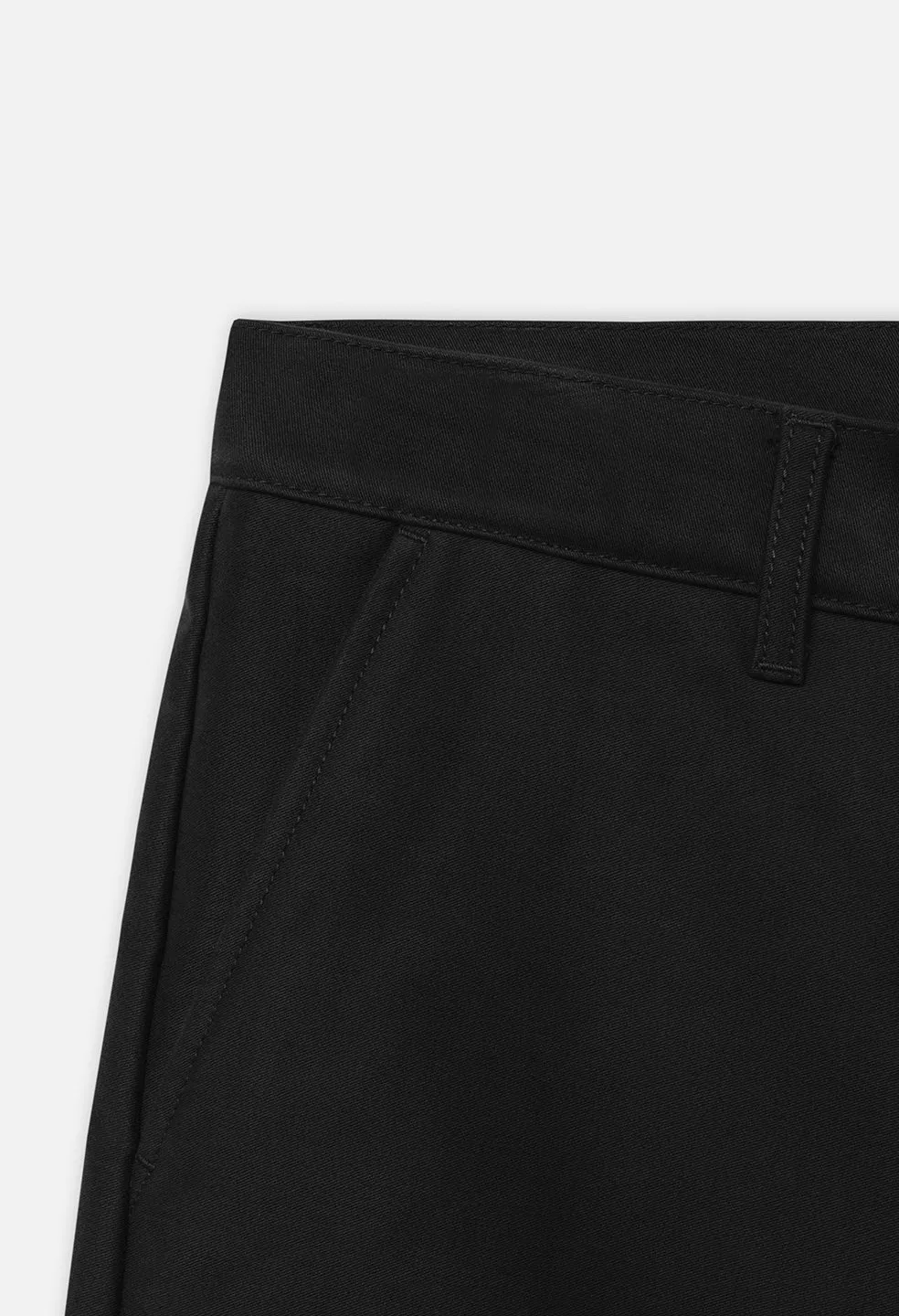 High Rise Straight Moleskin Pant / Black