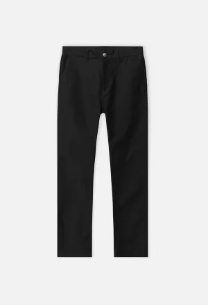High Rise Straight Moleskin Pant / Black