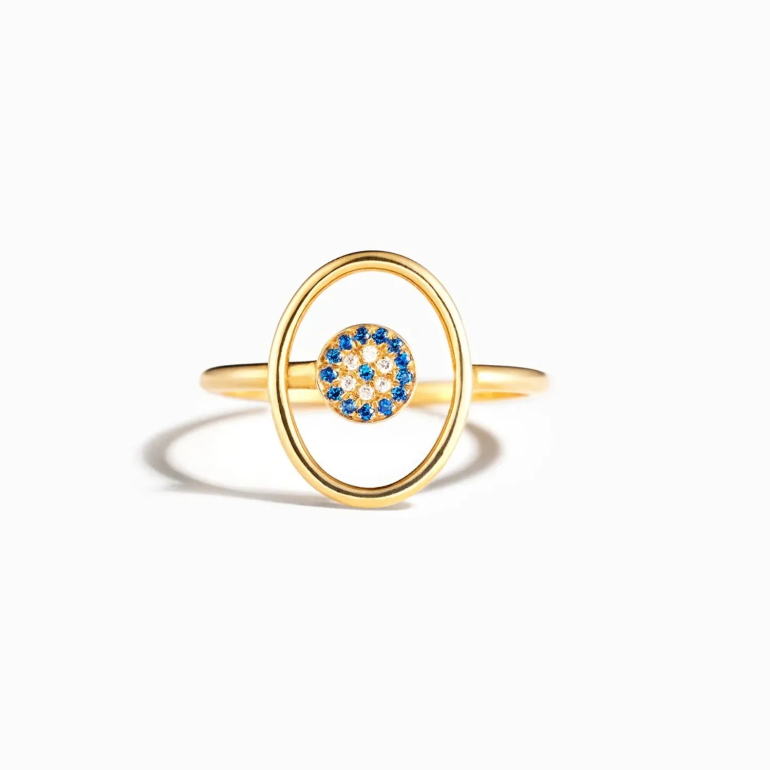 Hollow Evil Eye Ring