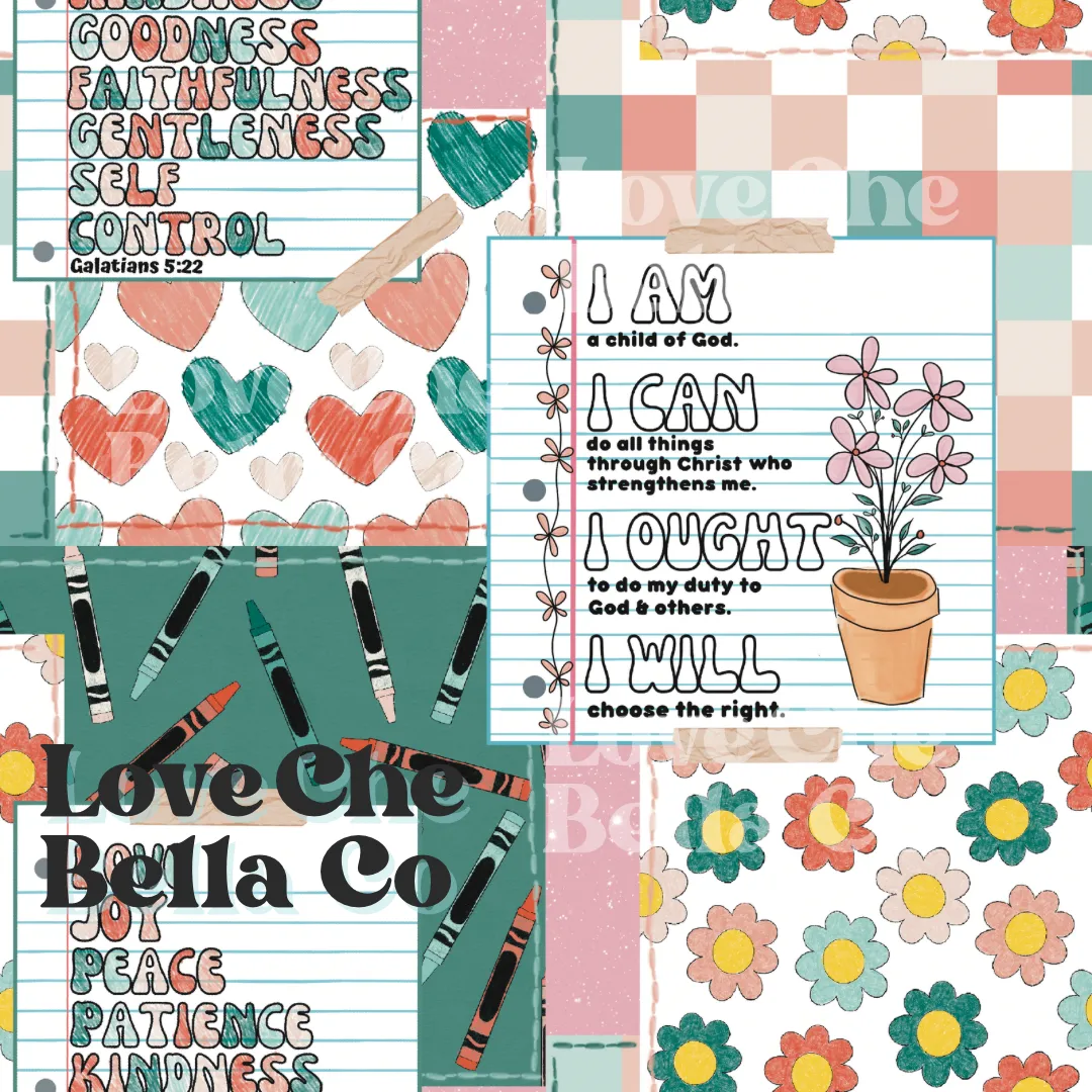 Homeschool quilt - SEAMLESS FILE