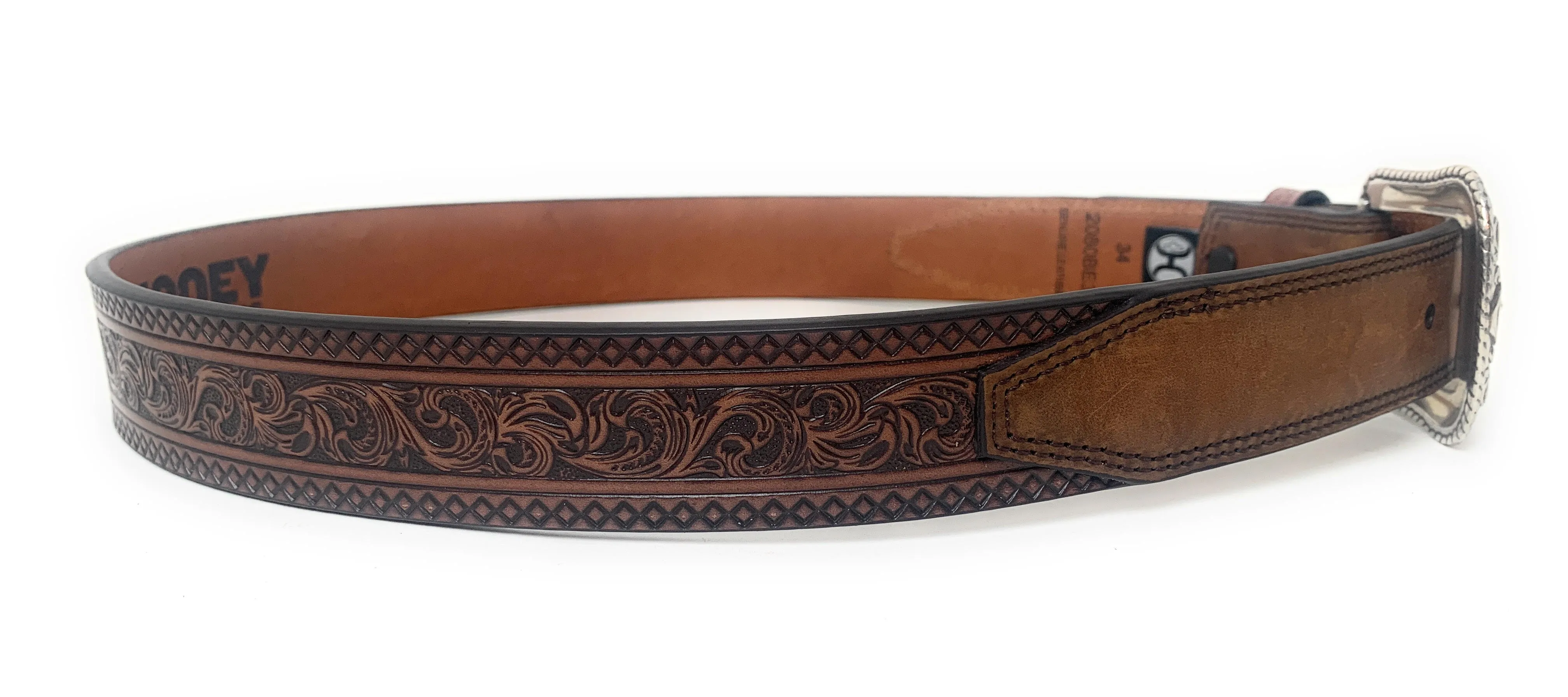 Hooey Men's Floral Tooling Western Belt - 2080BE3