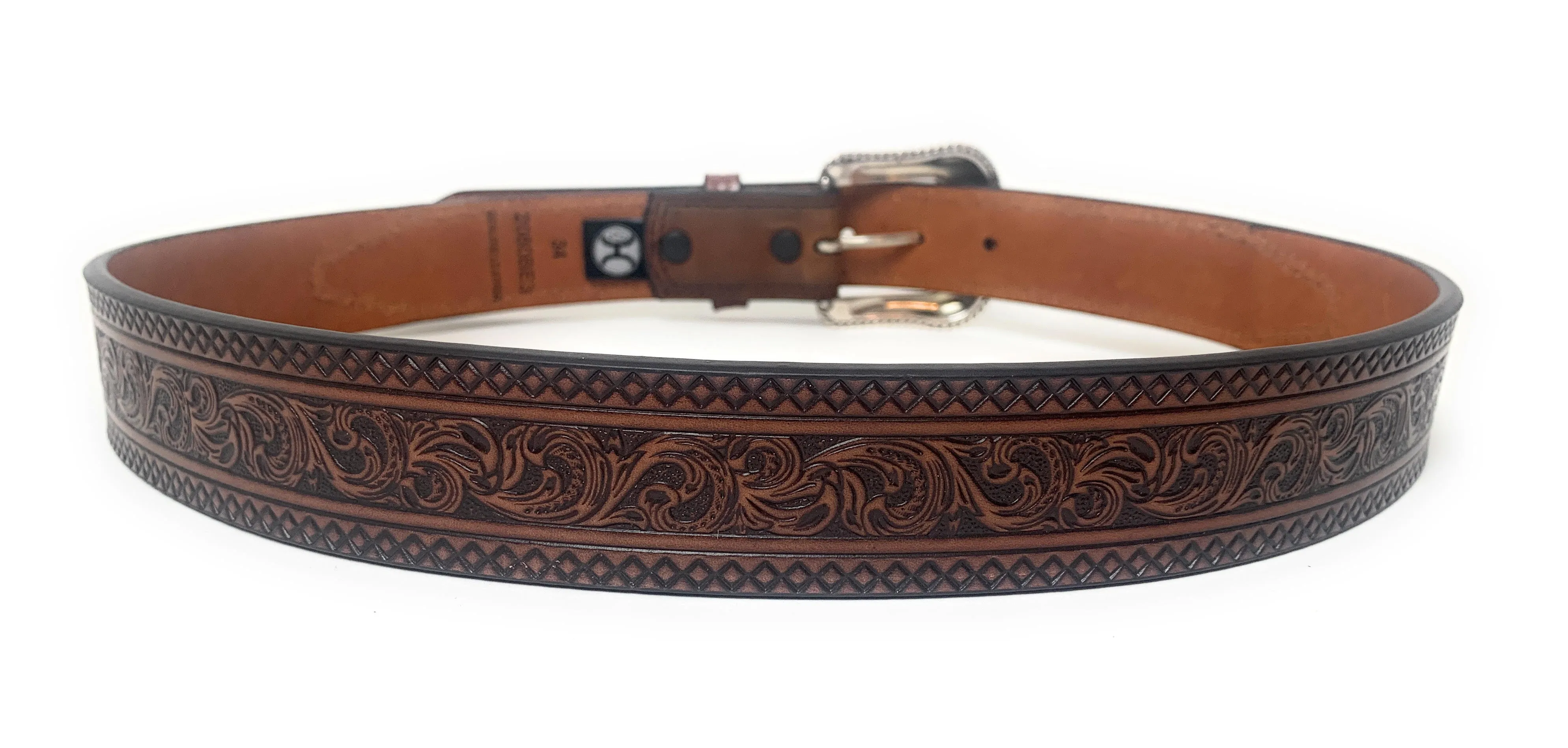Hooey Men's Floral Tooling Western Belt - 2080BE3
