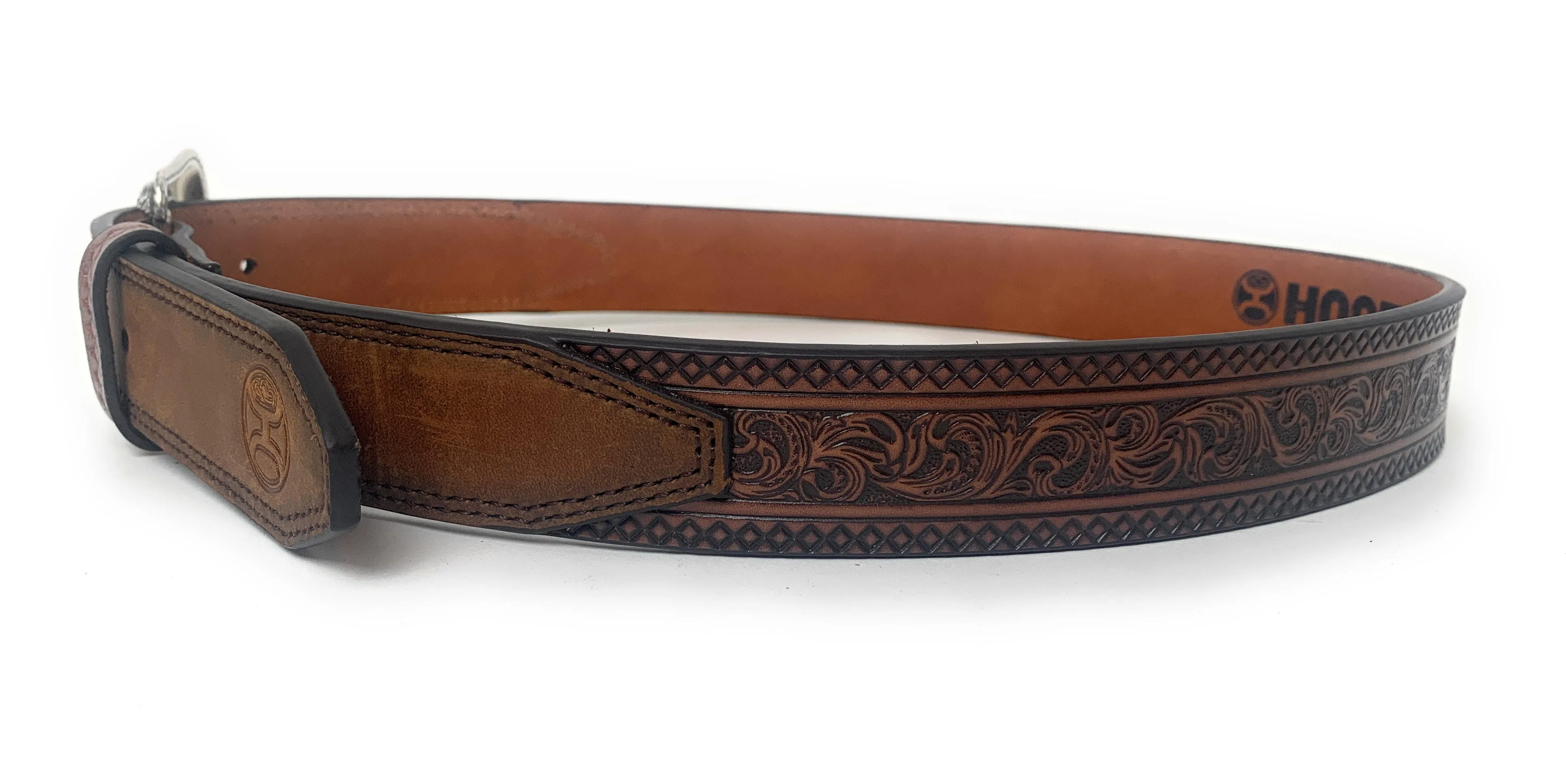 Hooey Men's Floral Tooling Western Belt - 2080BE3