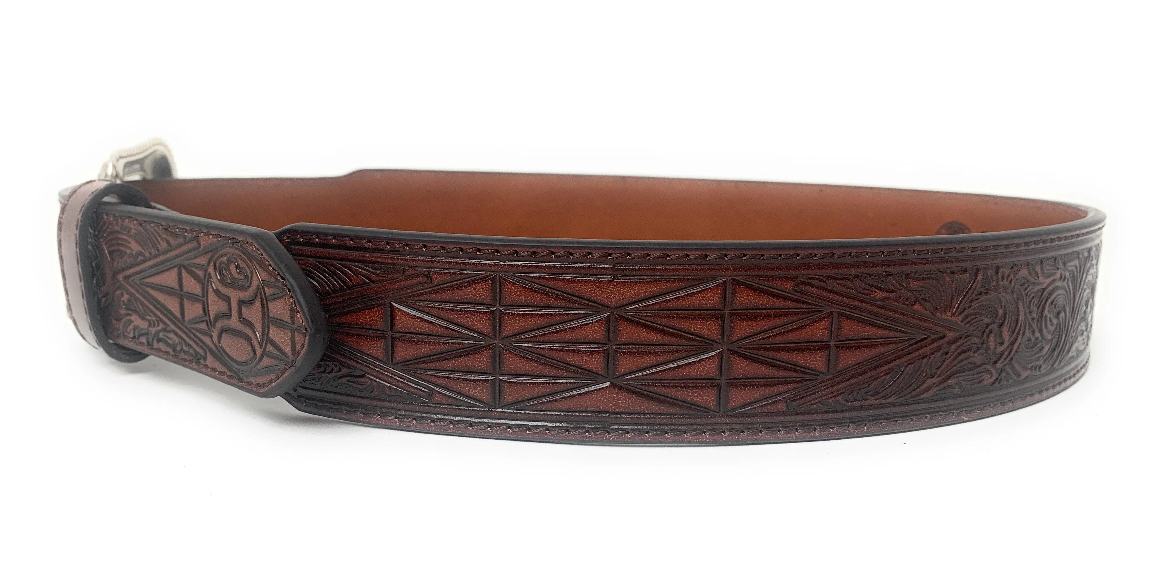 Hooey Men's Tapered Geo & Floral Western Belt - 2080BE4