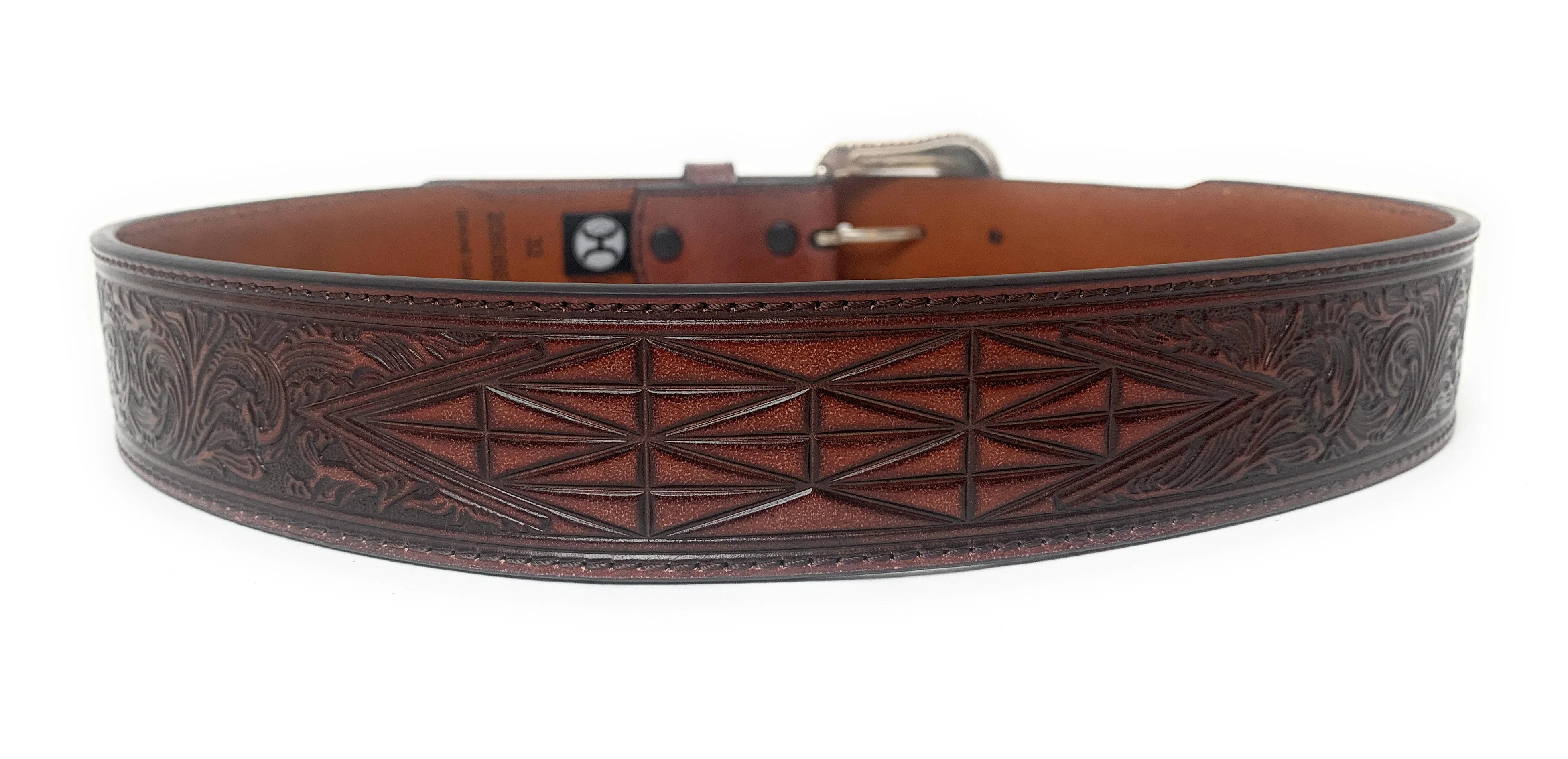 Hooey Men's Tapered Geo & Floral Western Belt - 2080BE4