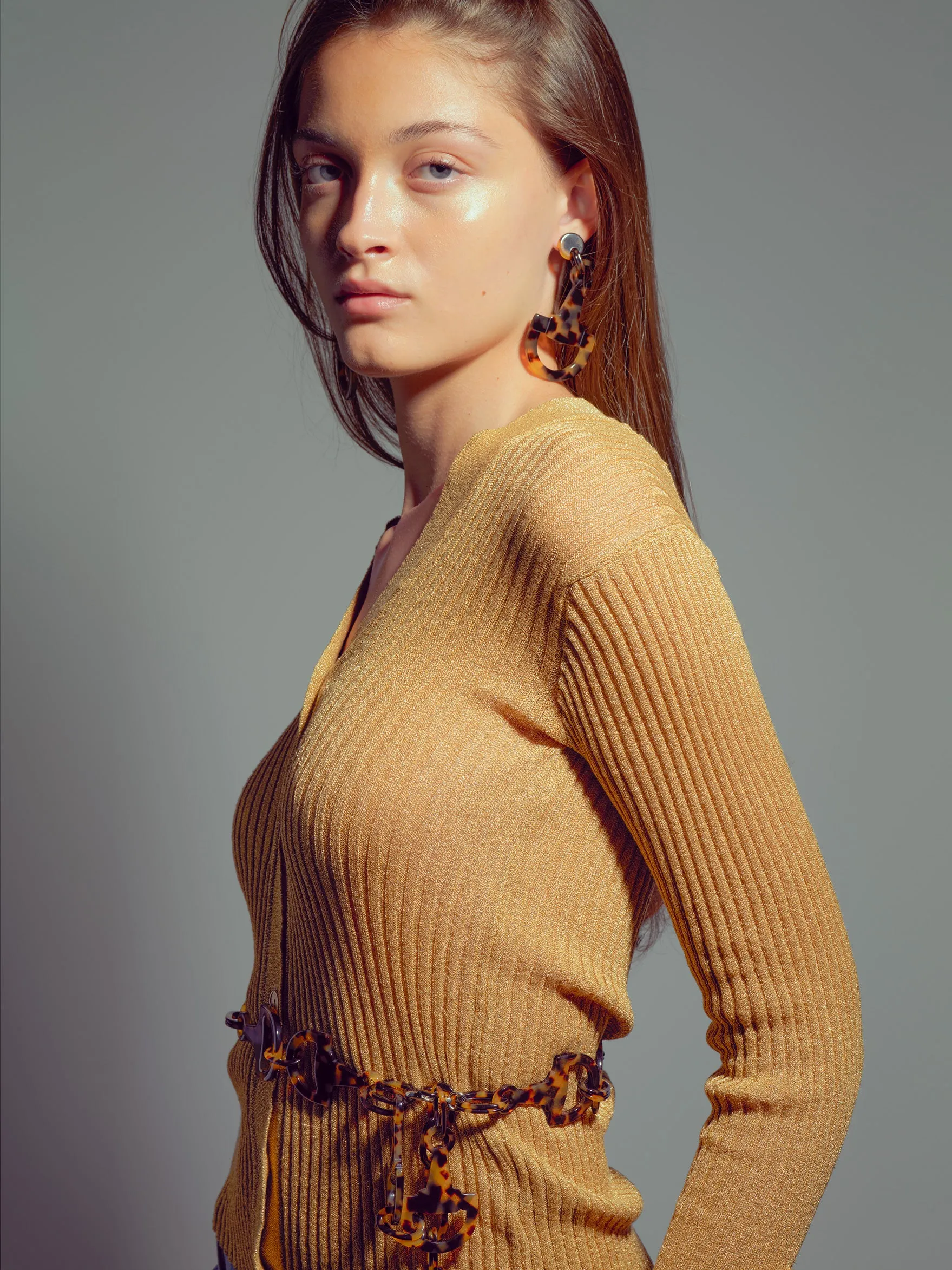 Horsebit Dark Tortoiseshell Belt