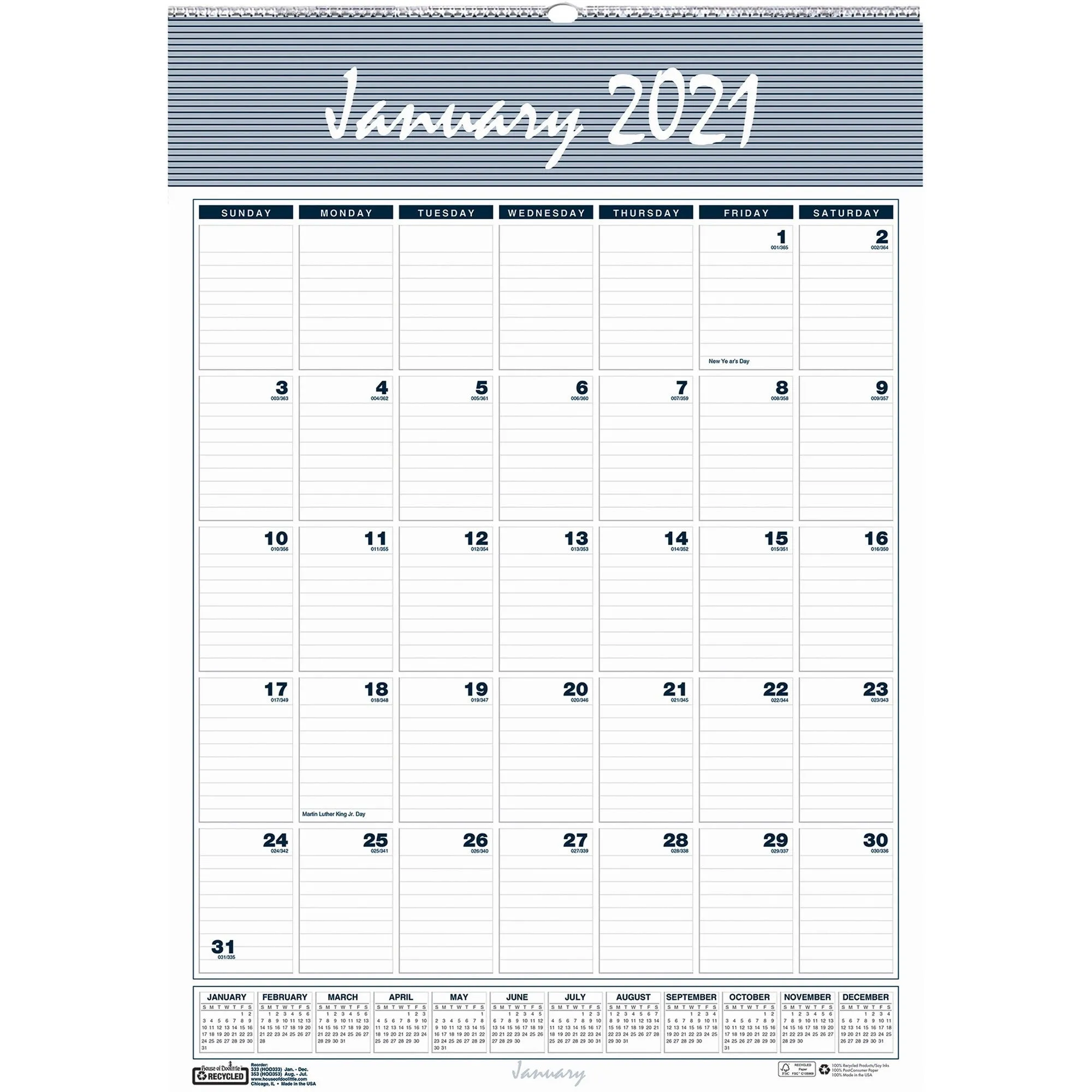 House of Doolittle Bar Harbor 12-Month Wall Calendar