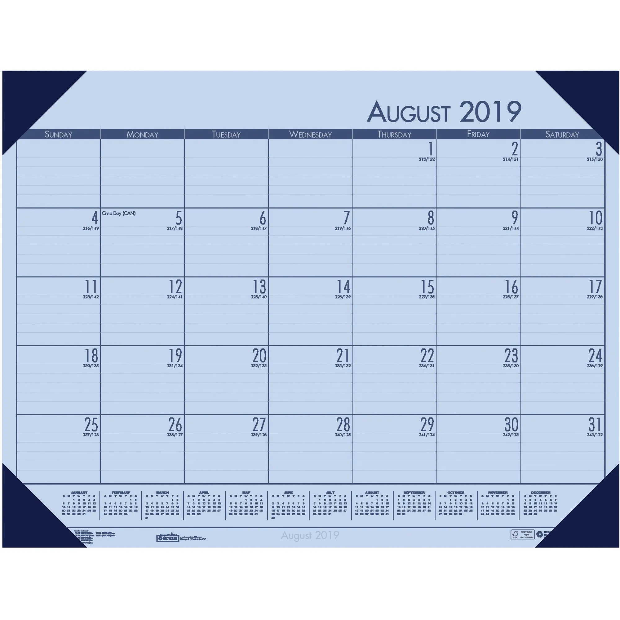 House of Doolittle Compact Academic Desk Pad