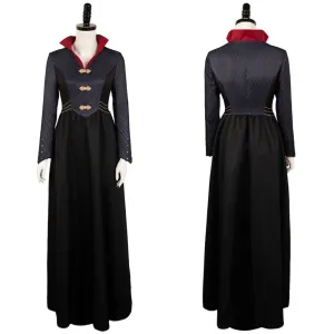 House of the Dragon Rhaenyra Targaryen Black High-Neck Dress Cosplay Costume Outfits