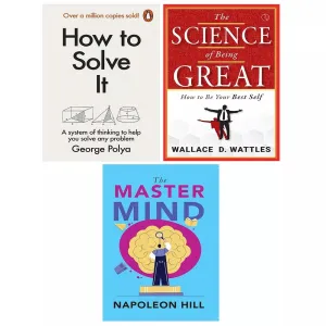 How to Solve It,Master Mind Napoleon Hill, Science of Being Great 3 Books Set