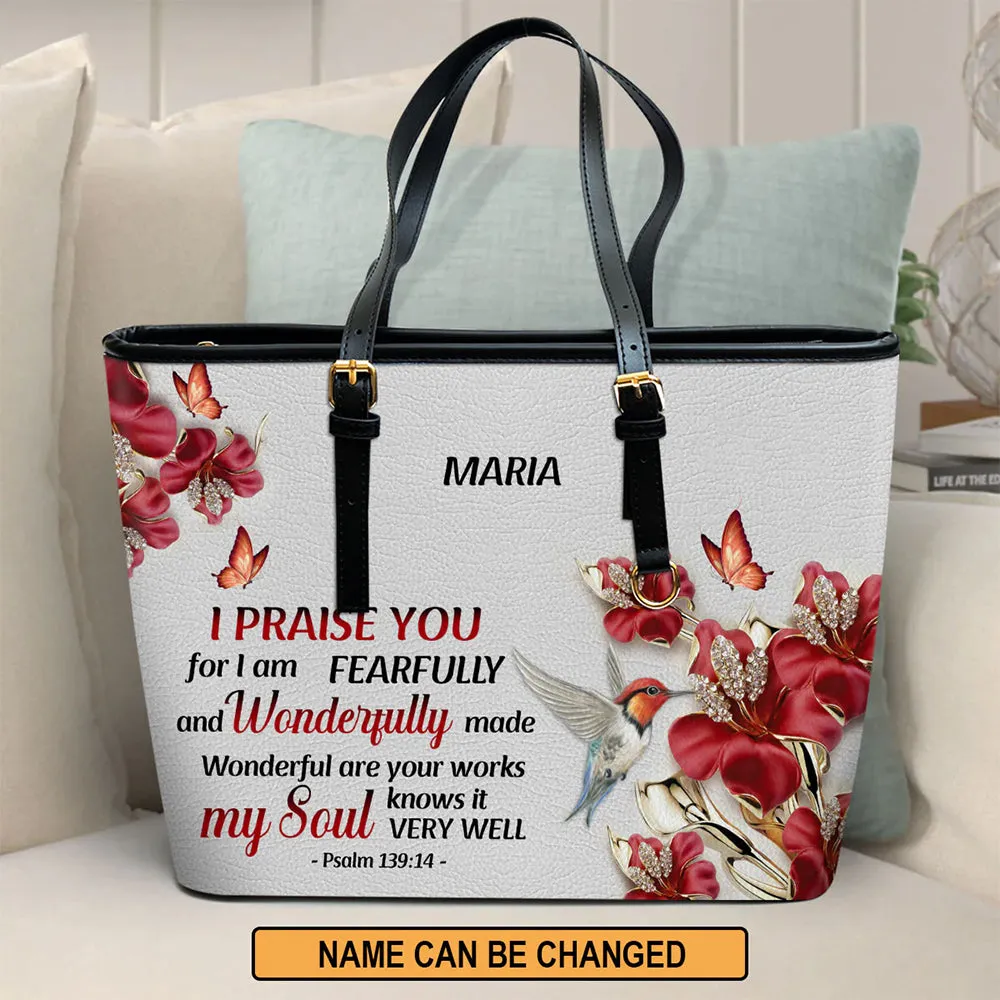 HPSP Checkbook Cover, PU Card Bag, Personalized Leather Pouch, My Soul Knows It Very Wel.