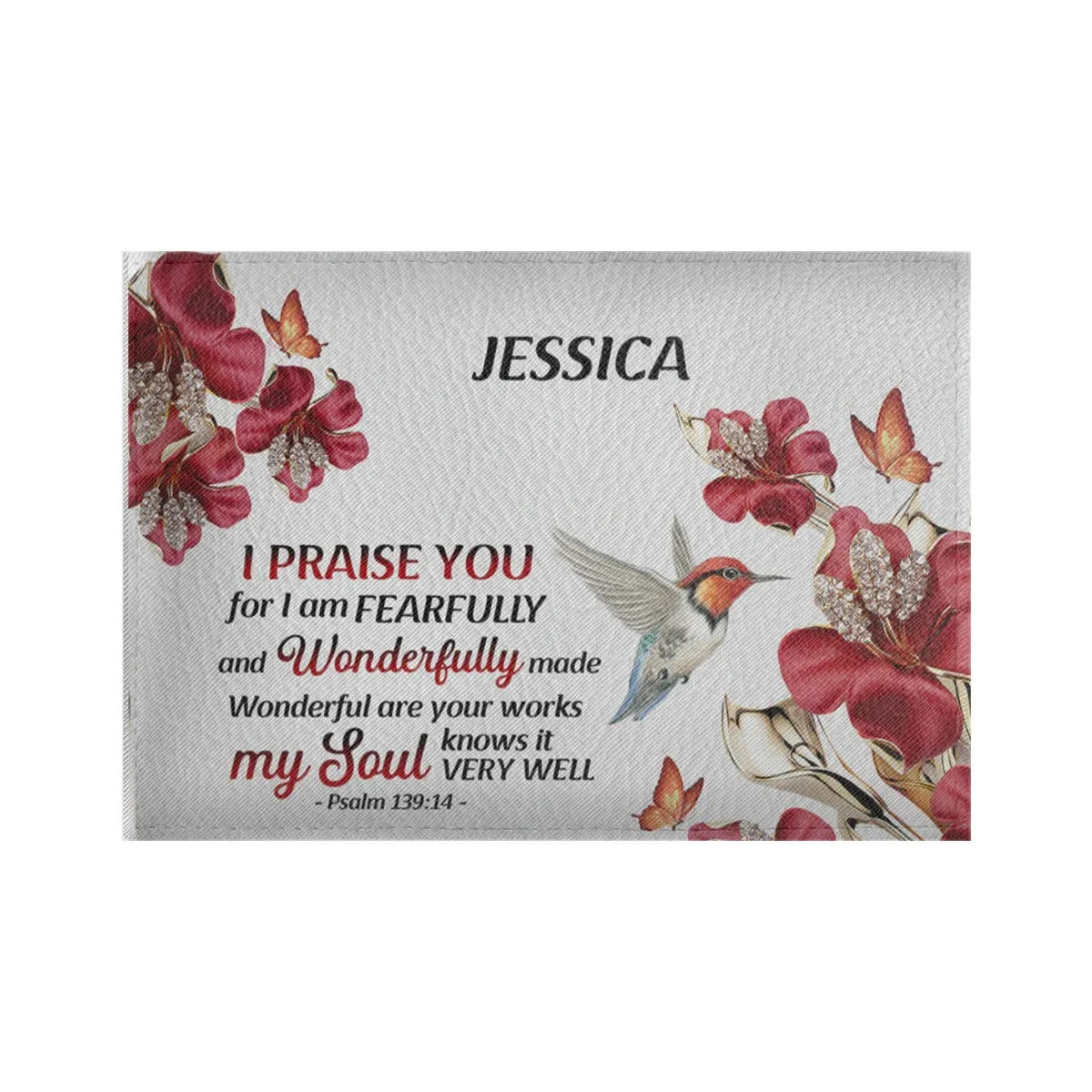 HPSP Checkbook Cover, PU Card Bag, Personalized Leather Pouch, My Soul Knows It Very Wel.
