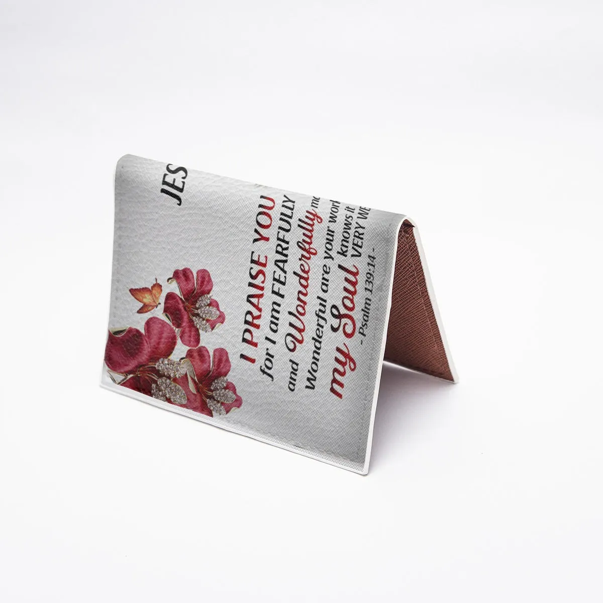 HPSP Checkbook Cover, PU Card Bag, Personalized Leather Pouch, My Soul Knows It Very Wel.