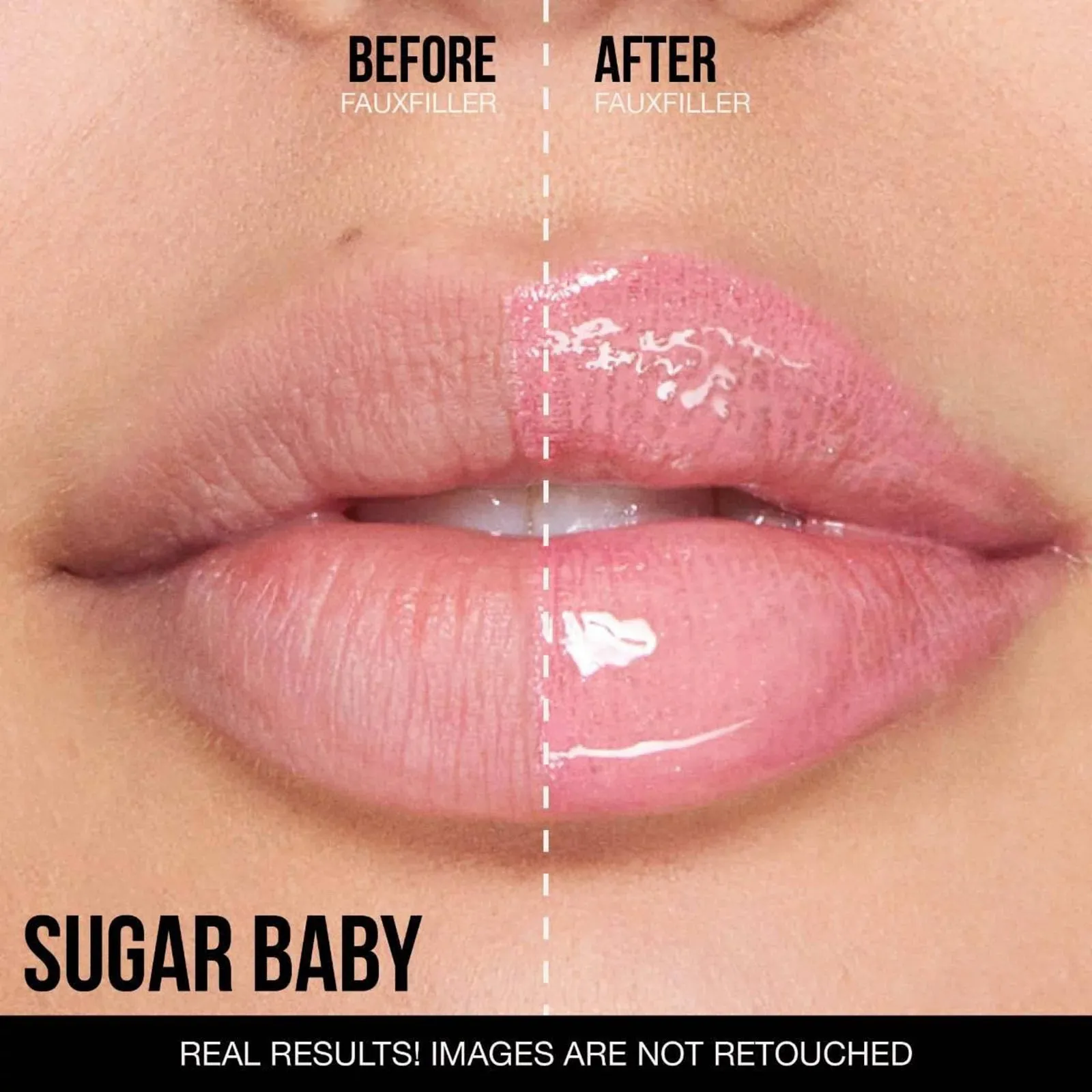 Huda FAUX FILLER Extra Shine Lip Gloss Sugar Baby
