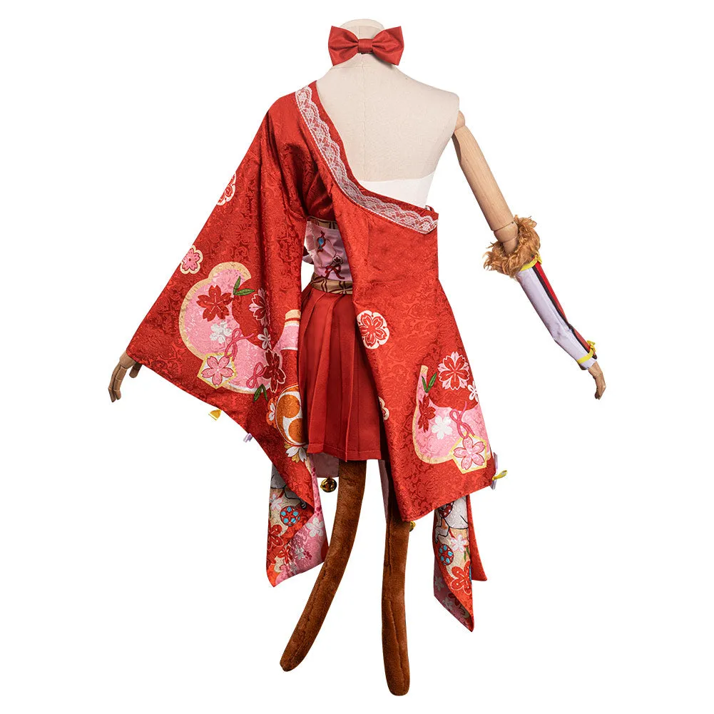 Hyakkiyakou‘s Nekomata Power Cosplay Costume Outfits Halloween Carnival Suit
