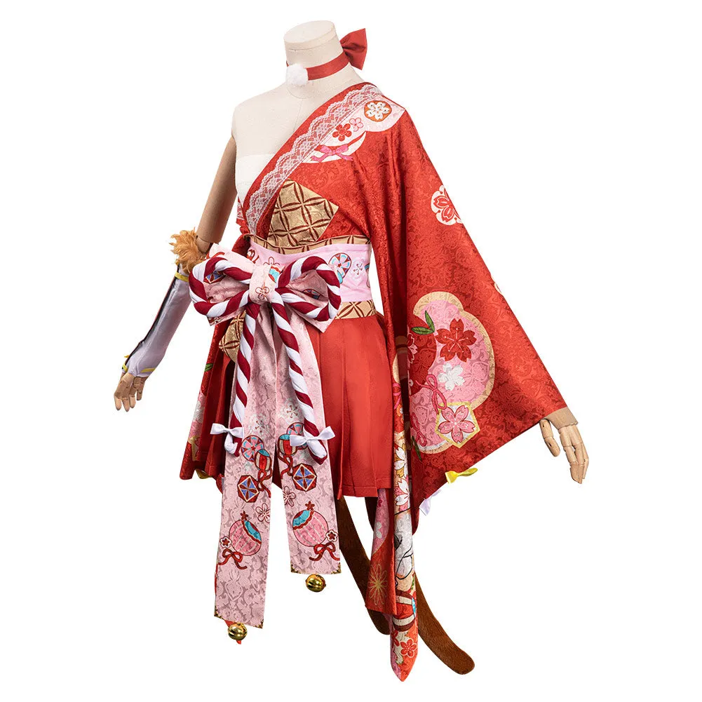 Hyakkiyakou‘s Nekomata Power Cosplay Costume Outfits Halloween Carnival Suit