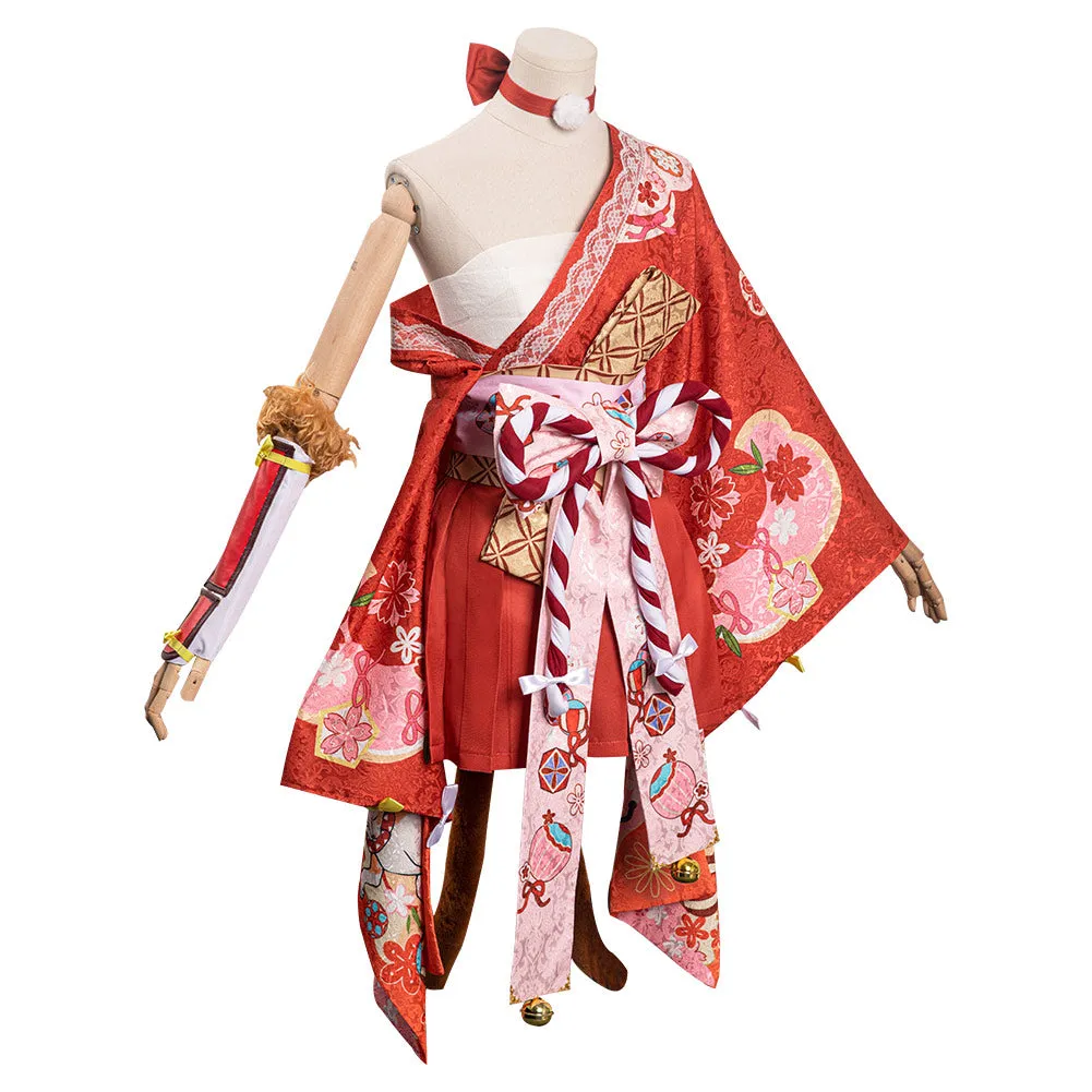 Hyakkiyakou‘s Nekomata Power Cosplay Costume Outfits Halloween Carnival Suit