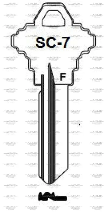 Ilco SC7 1145F Box of 50 Key Blanks For Schlage | AcmeKey.ca USA & Canada