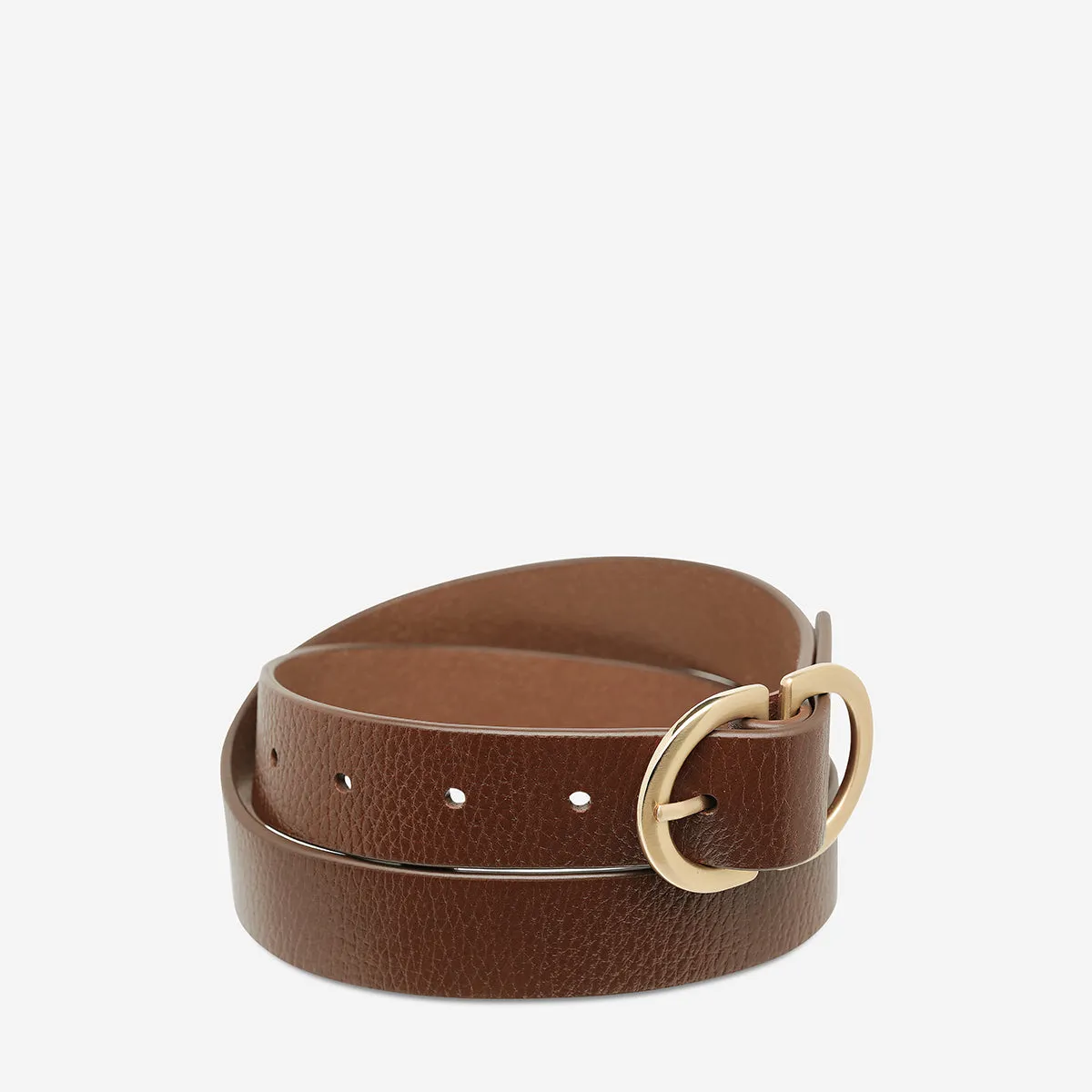 In Reverse Belt - Tan/Gold