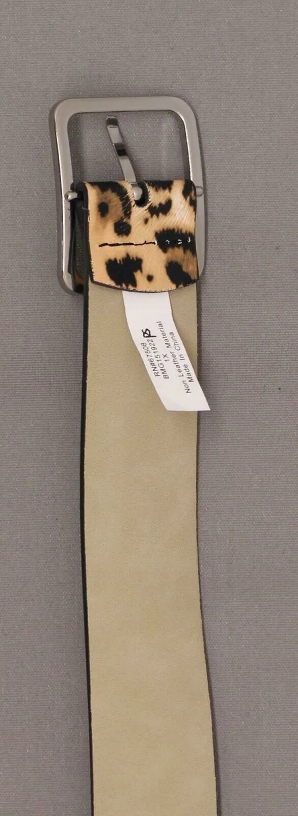 INC International Concepts Women's Faux Leather Leopard Print Belt 1X