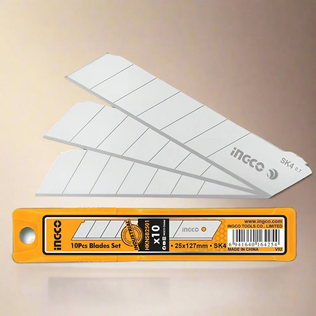 Ingco 10-Piece 25mm Knife Blade Set – HKNSB2501