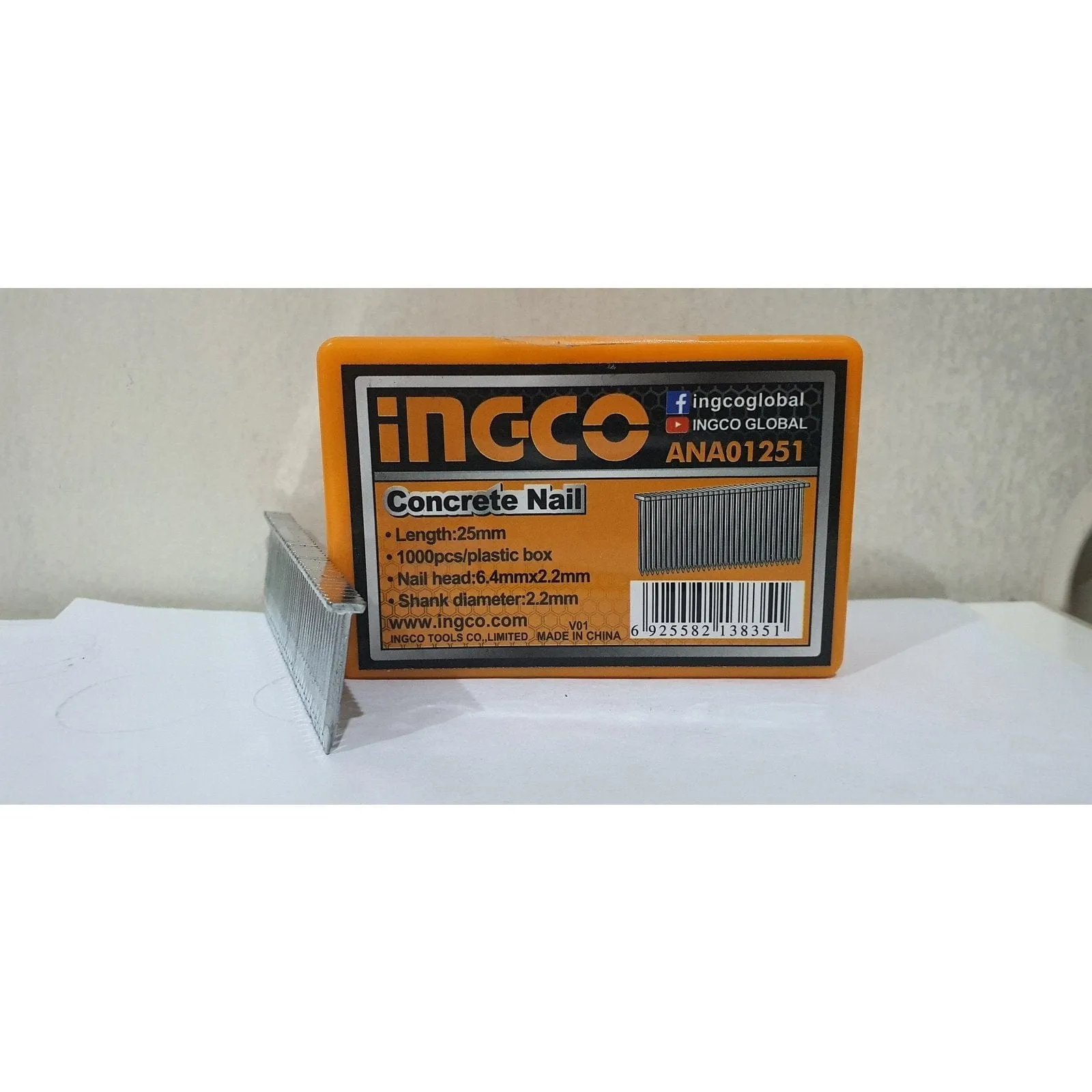 Ingco 25mm Concrete Nails (1000 Pieces) – ANA01251