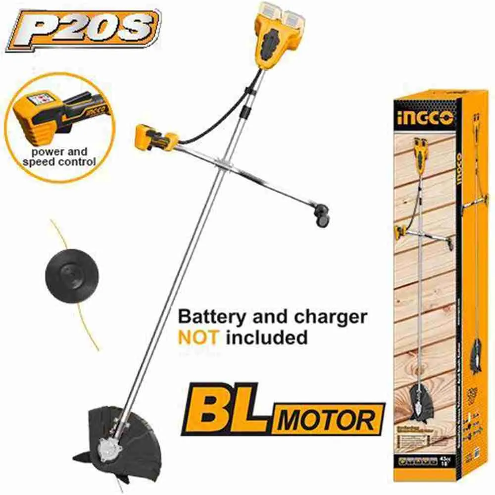 Ingco 40V Lithium-Ion Cordless String Trimmer & Brush Cutter – CSTLI20018