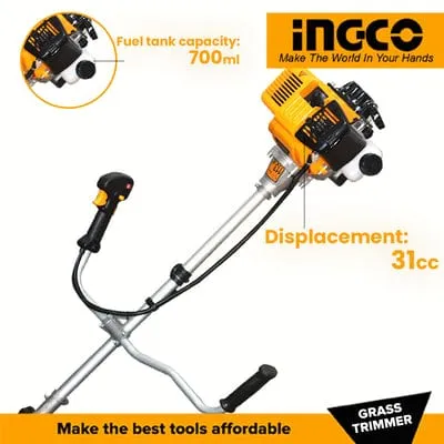 Ingco Gasoline Grass Trimmer & Bush Cutter 1.1HP 31cc – GBC53144241
