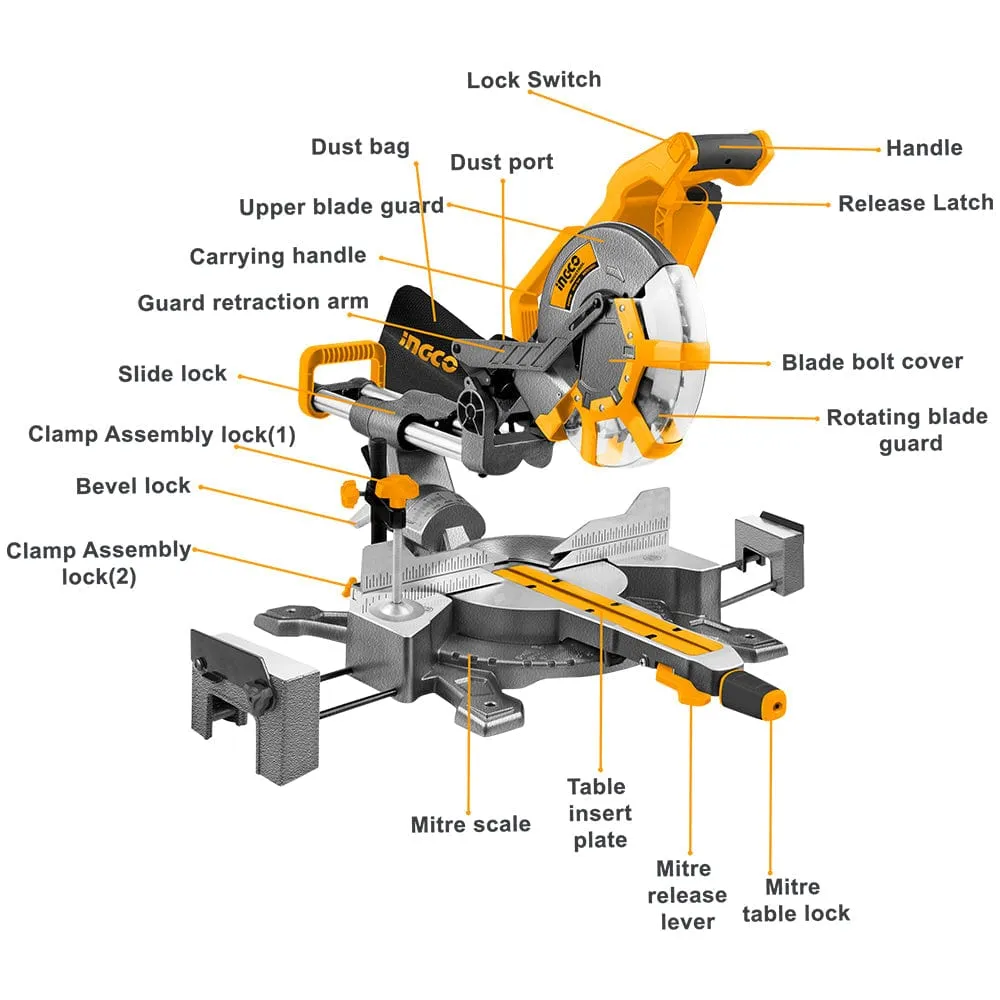 Ingco Mitre Saw 2400W - BM2S24007