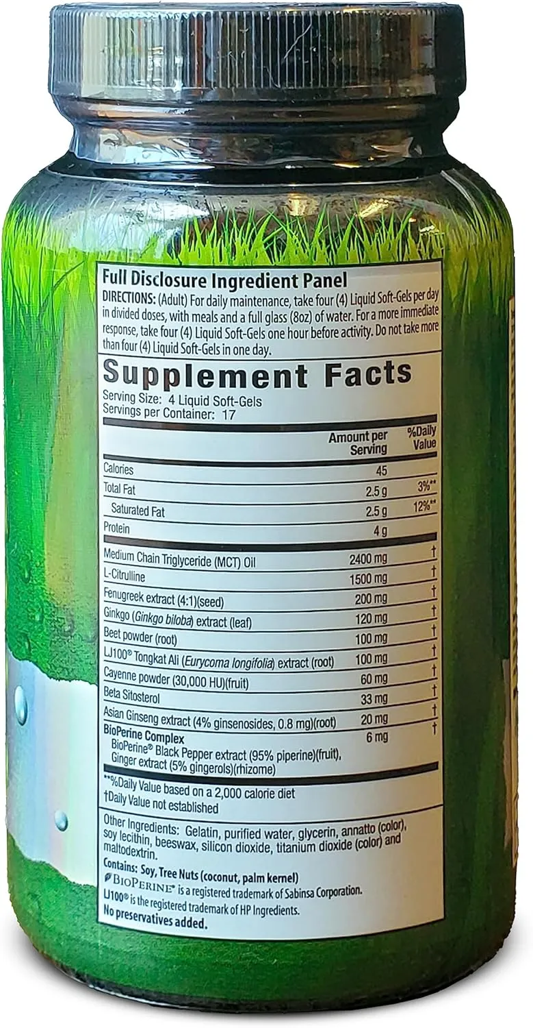 Irwin Naturals Testosterone Mega Boost Red 68 Sgels
