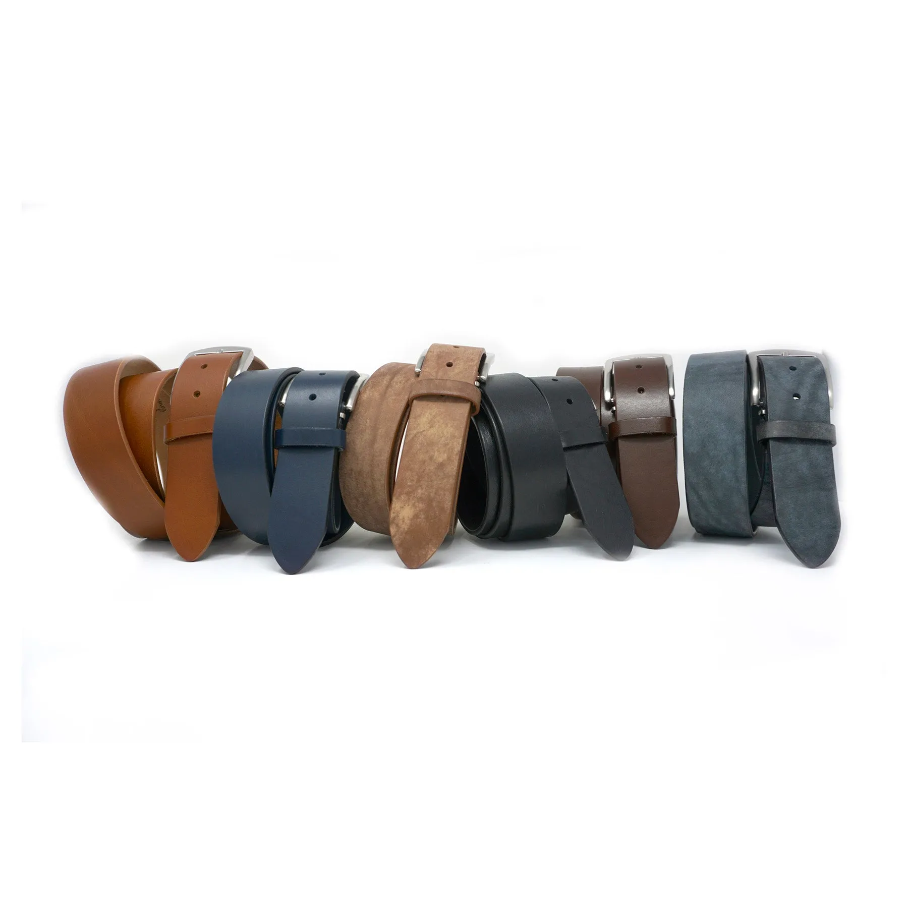 Italian Vachetta Leather Belt - Brown - 40mm - Up to 50"