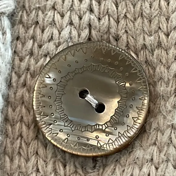 J. JILL long cable knit open cardigan button down sweater tan Size XL
