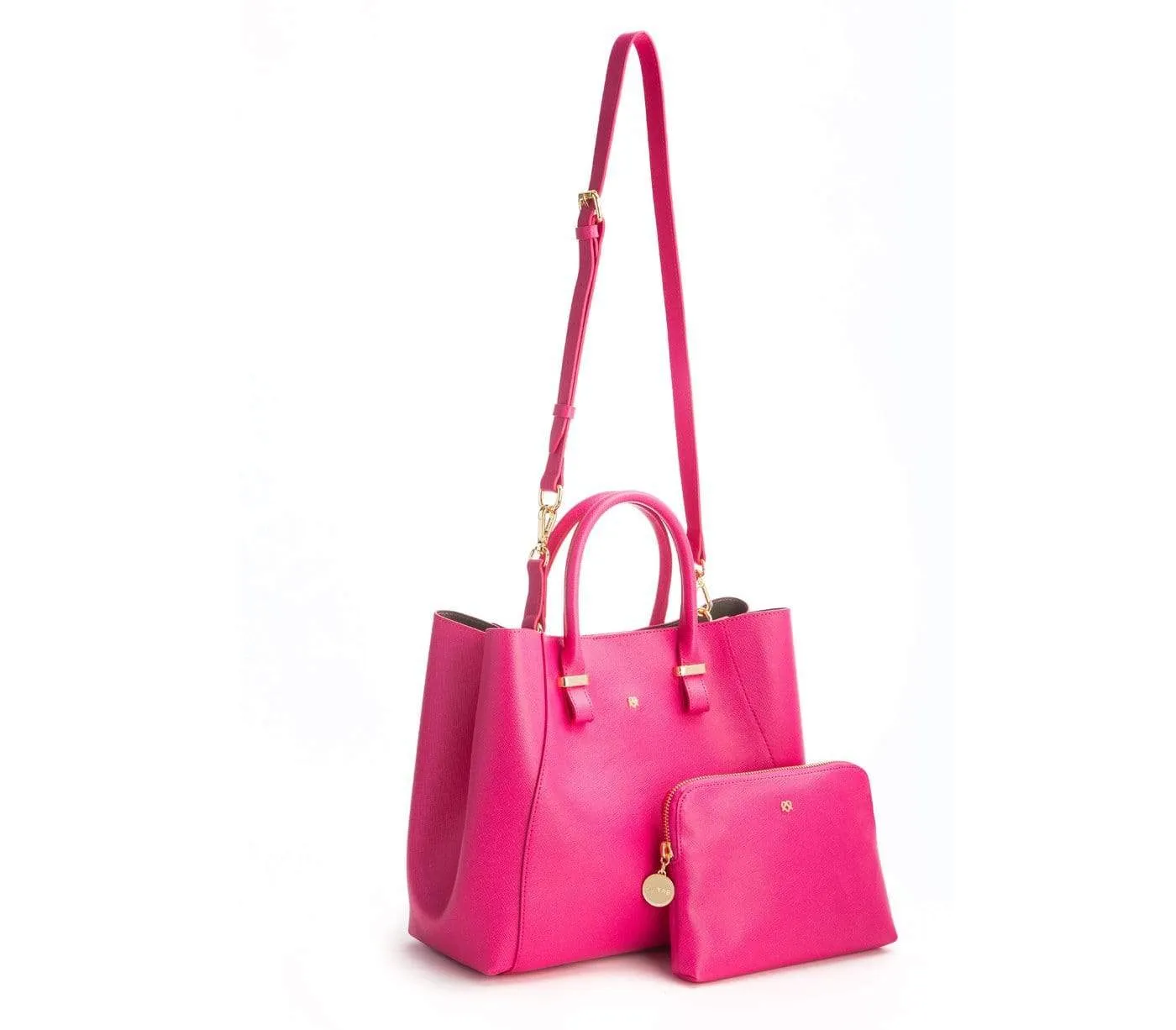 Jane Vegan Leather Handbag | Hot Pink
