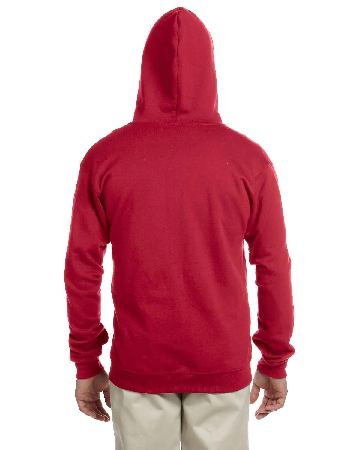 Jerzees Lightweight Full-Zip Hooded Sweatshirt | True Red