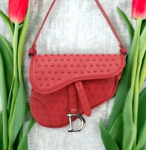 JG Red D Charm Handbag