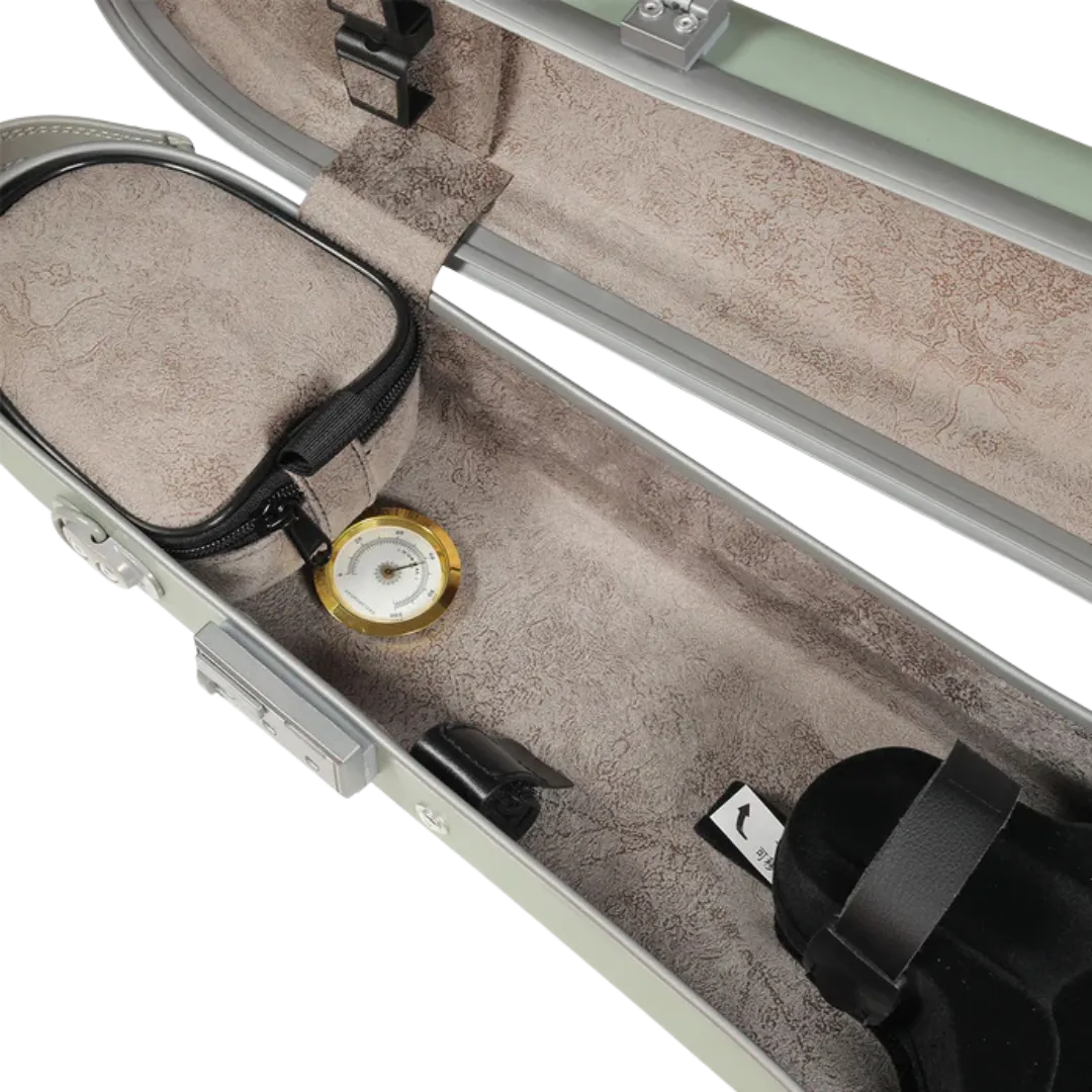 JML Carbon Fibre 1.5 Shaped Violin Case Garden Green 4/4
