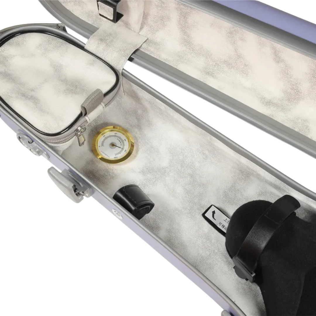 JML Carbon Fibre 1.5 Shaped Violin Case Twilight Purple 4/4