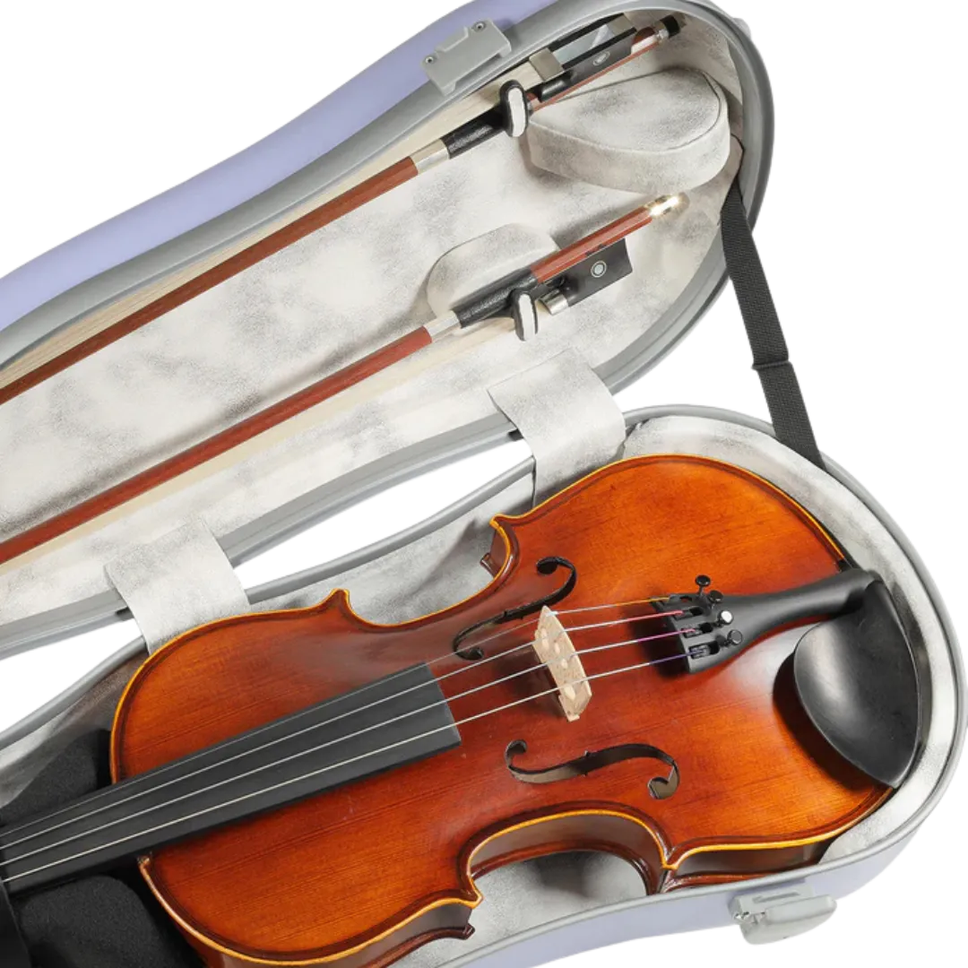 JML Carbon Fibre 1.5 Shaped Violin Case Twilight Purple 4/4