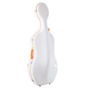 JML CL6 Carbon Fibre 2.9 Cello Case White with Orange 4/4
