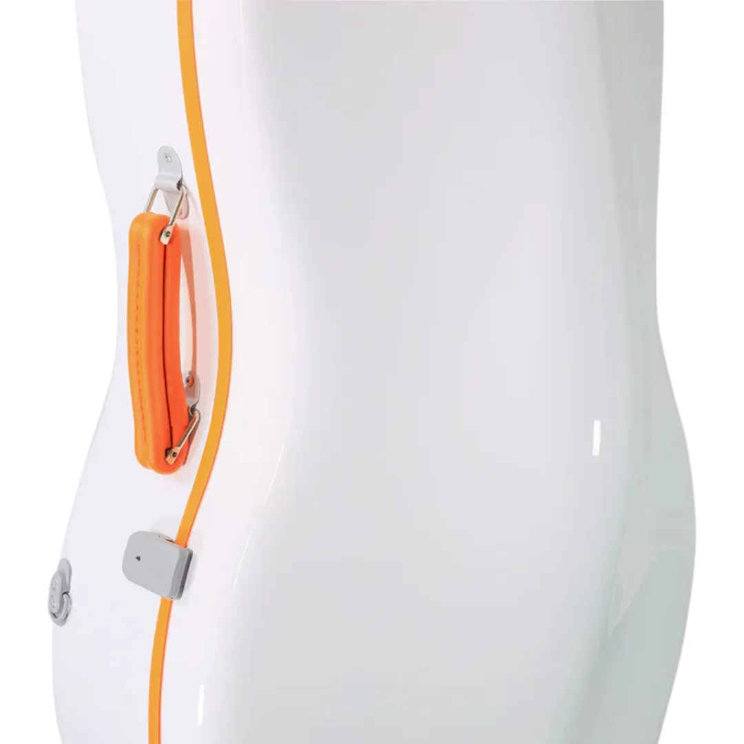 JML CL6 Carbon Fibre 2.9 Cello Case White with Orange 4/4