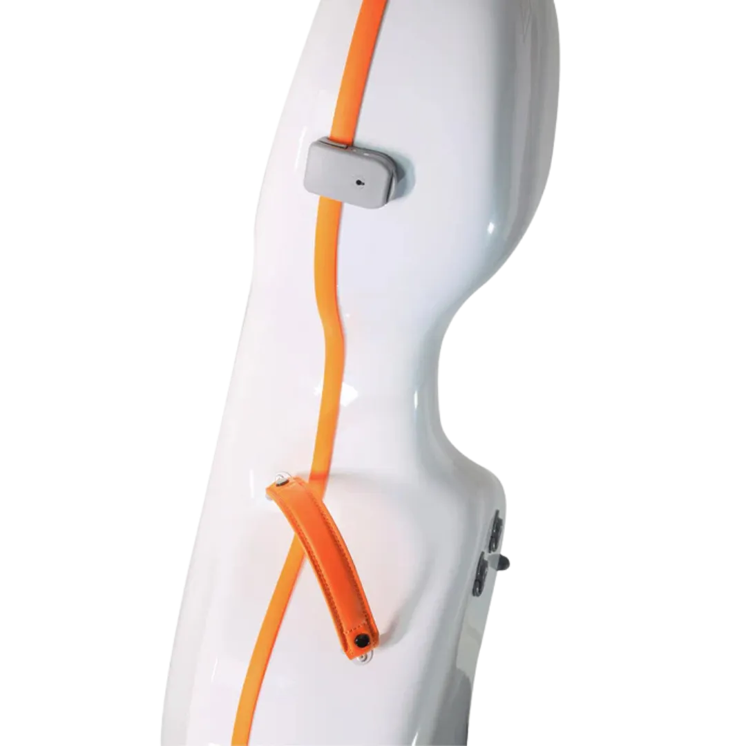 JML CL6 Carbon Fibre 2.9 Cello Case White with Orange 4/4