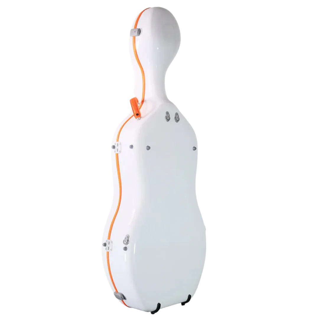 JML CL6 Carbon Fibre 2.9 Cello Case White with Orange 4/4