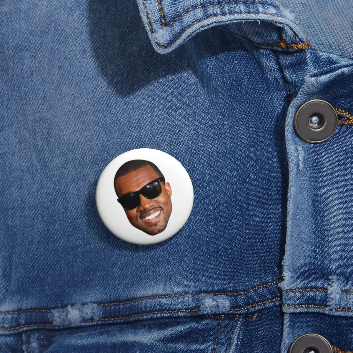 Kanye West Meme Face Funny face Pin Buttons