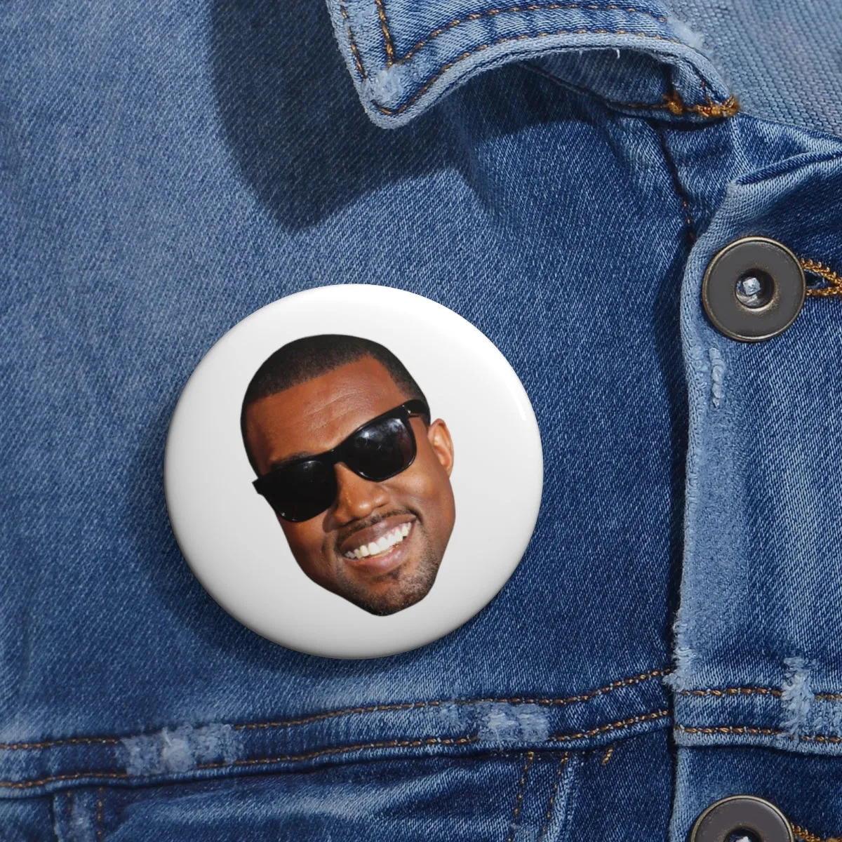 Kanye West Meme Face Funny face Pin Buttons