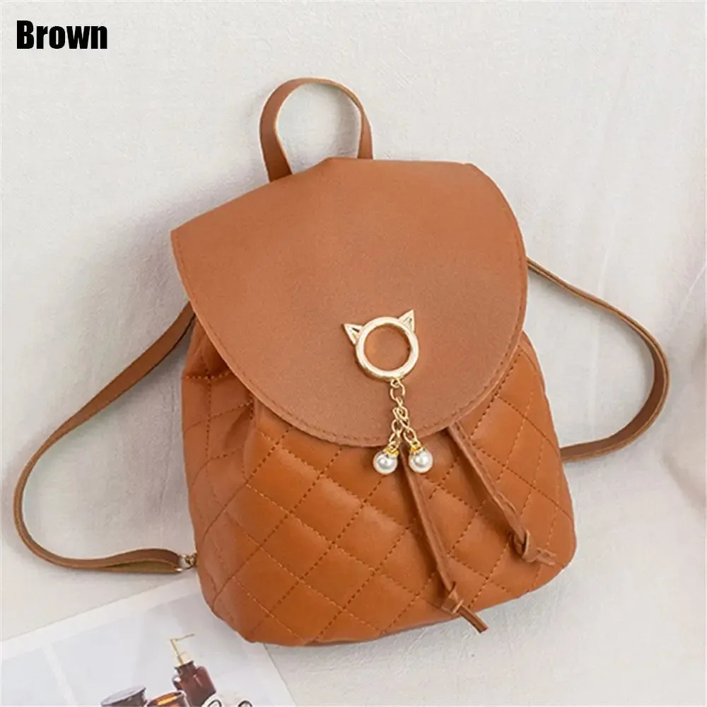 Kawaii Mini Backpack 🐾✨ | Adorable PU Leather Drawstring Bag for Girls 🎒💖 | Cute Casual Bookbag for Students 🌈