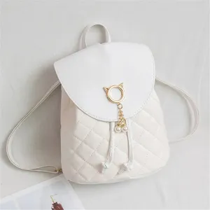 Kawaii Mini Backpack 🐾✨ | Adorable PU Leather Drawstring Bag for Girls 🎒💖 | Cute Casual Bookbag for Students 🌈