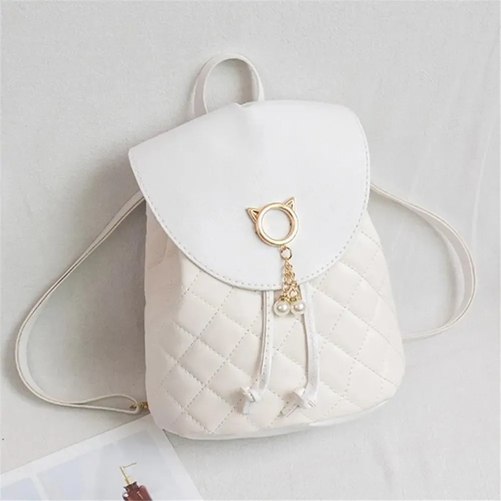 Kawaii Mini Backpack 🐾✨ | Adorable PU Leather Drawstring Bag for Girls 🎒💖 | Cute Casual Bookbag for Students 🌈