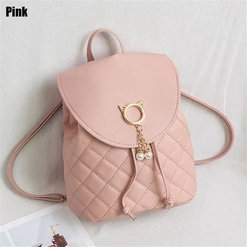 Kawaii Mini Backpack 🐾✨ | Adorable PU Leather Drawstring Bag for Girls 🎒💖 | Cute Casual Bookbag for Students 🌈